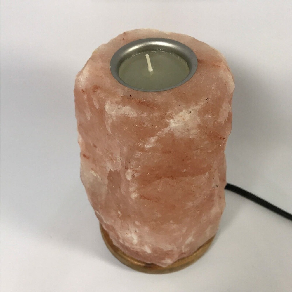 Natural Himalayan Salt Lamp - Tea Light & Essential Oil Holder